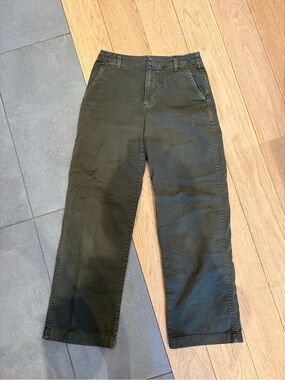 Gap Olive Green Army Cargo Wide Leg Utility Pants
